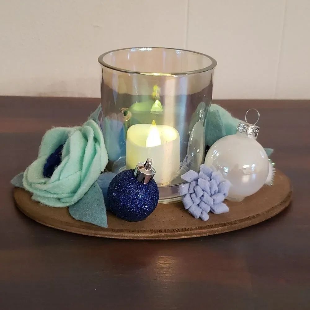 Lovely Handmade Faux Candle Accent Piece Holiday Table Decoration